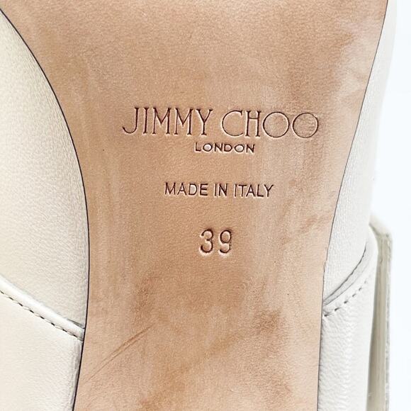 Jimmy Choo White Magik 90 Leather Pointed Toe Heeled Ankle Boot size IT 39 - Picture 13 of 13